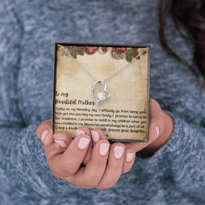 Mother of the bride gift from daughter | Mother of the bride gift from bride | Mother of bride necklace |  Letter to mother of bride | Gift for mom from Bride