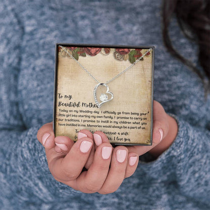 Mother of the bride gift from daughter | Mother of the bride gift from bride | Mother of bride necklace | Letter to mother of Bride