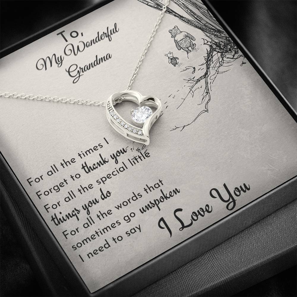 To My Wonderful Grandma (Personalize) | Mothers Day Gift For Grandma | Grandma Mother's Day Gift | Grandmother Gift | 'For All The..' Necklace |