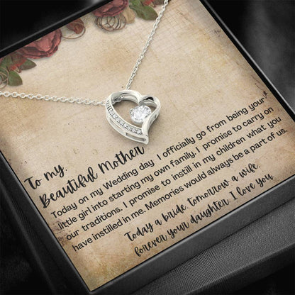 Mother of the bride gift from daughter | Mother of the bride gift from bride | Mother of bride necklace | Letter to mother of Bride