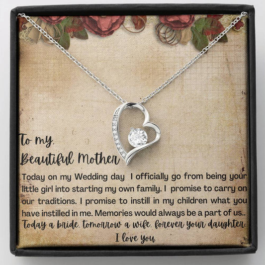 Mother of the bride gift from daughter | Mother of the bride gift from bride | Mother of bride necklace |  Letter to mother of bride | Gift for mom from Bride