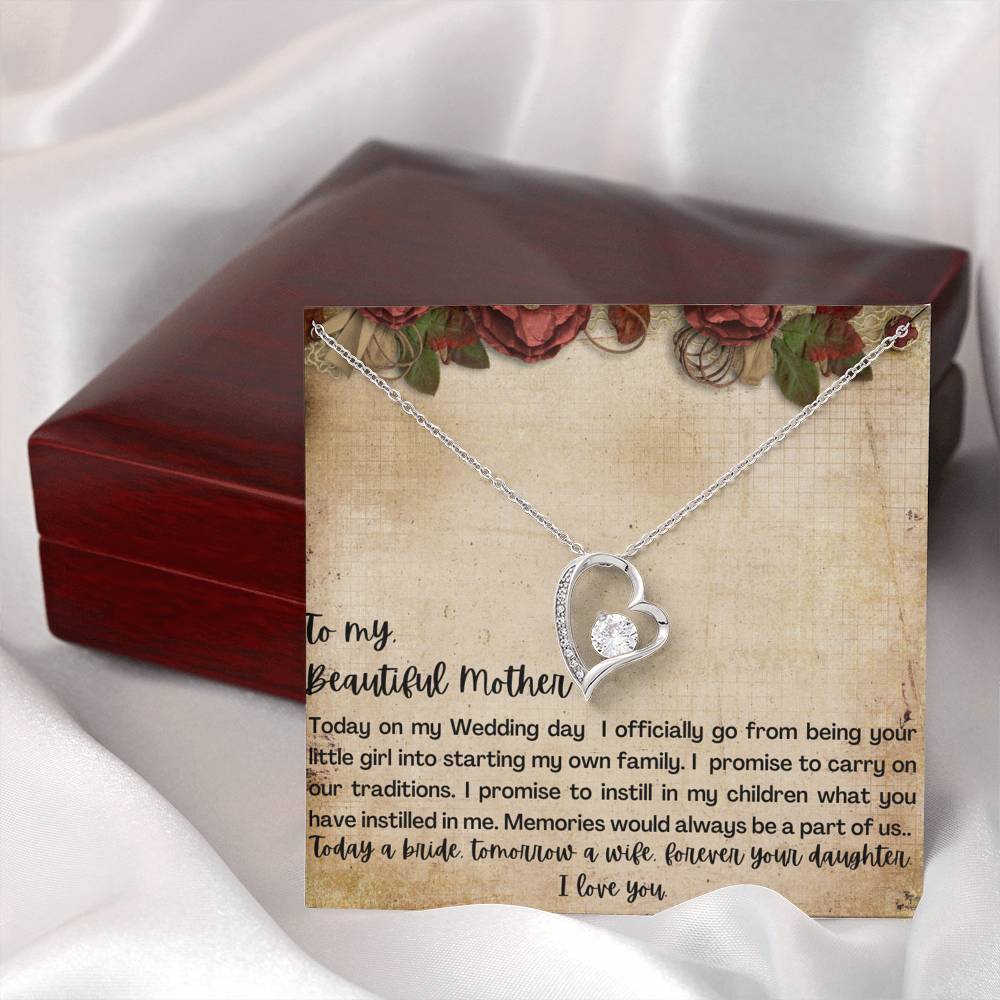 Mother of the bride gift from daughter | Mother of the bride gift from bride | Mother of bride necklace |  Letter to mother of bride | Gift for mom from Bride