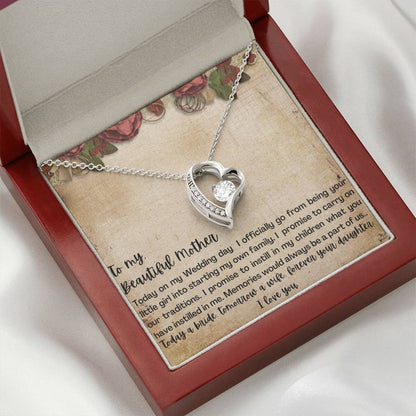 Mother of the bride gift from daughter | Mother of the bride gift from bride | Mother of bride necklace |  Letter to mother of bride | Gift for mom from Bride