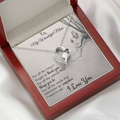 To My Wonderful Mom 'For All The..' Necklace, Gift for Mom from Son or Daughter, Mom Birthday Gift From Son, Mom Gift From Daughter