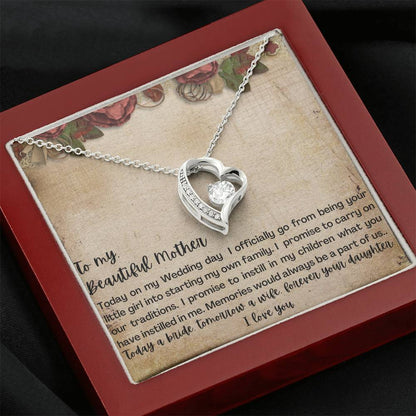 Mother of the bride gift from daughter | Mother of the bride gift from bride | Mother of bride necklace |  Letter to mother of bride | Gift for mom from Bride