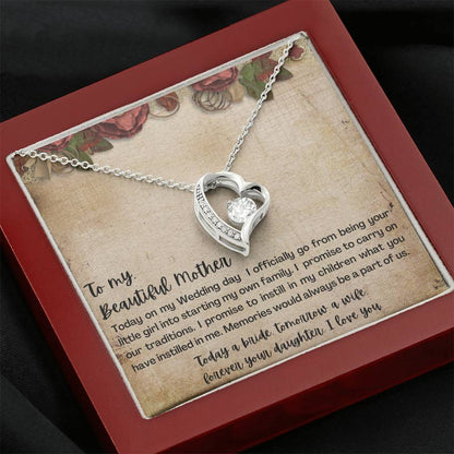 Mother of the bride gift from daughter | Mother of the bride gift from bride | Mother of bride necklace | Letter to mother of Bride