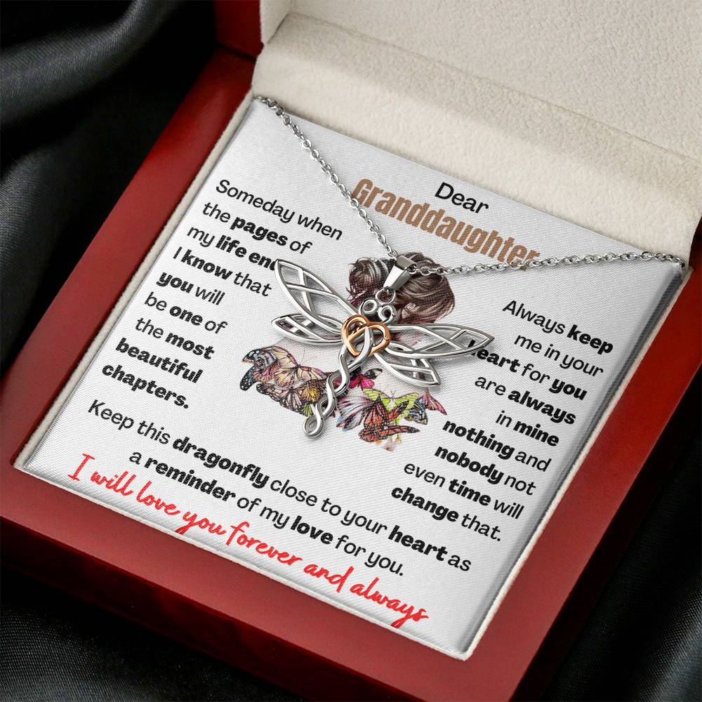Dragonfly Keepsake for Granddaughter - Perfect Gift for Granddaughter to remember her Grandma
