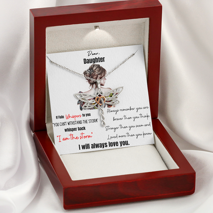 Dear Daughter Dragonfly Necklace from Mom and Dad