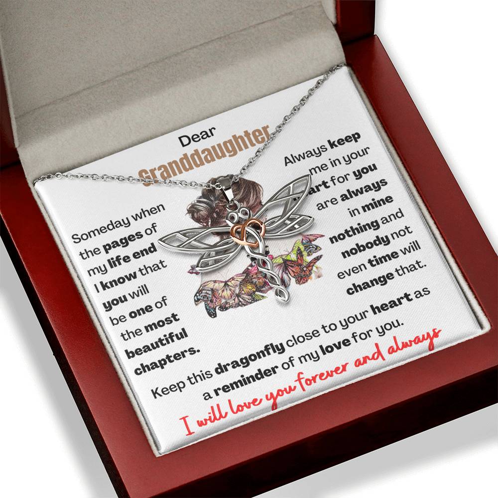 Gift for Granddaughter - Dragonfly Keepsake for Granddaughter