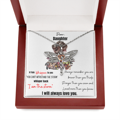 Dear Daughter Dragonfly Necklace from Mom and Dad