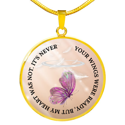 Remembrance Necklace Your Wings Were Ready
