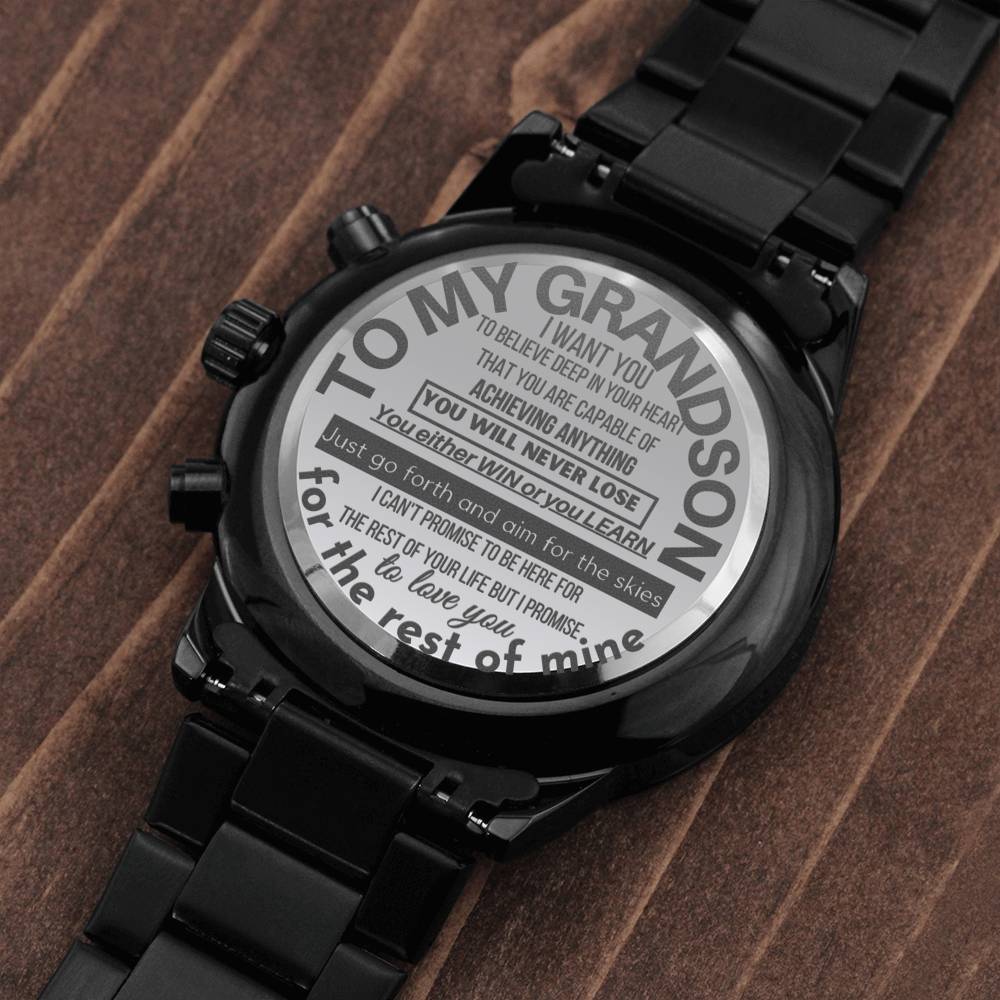 Gift for Grandson | Engraved watch for Grandson From Grandma / Grandpa