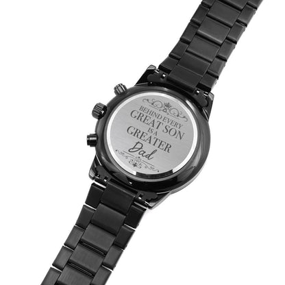 To My Boyfriends Dad - Christmas Gift for My Boyfriends Dad / Birthday Gift - Engraved Watch