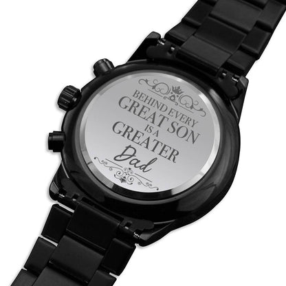 To My Boyfriends Dad - Christmas Gift for My Boyfriends Dad / Birthday Gift - Engraved Watch