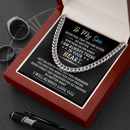 Gift for Son From Mom and Dad - Never feel that you are alone