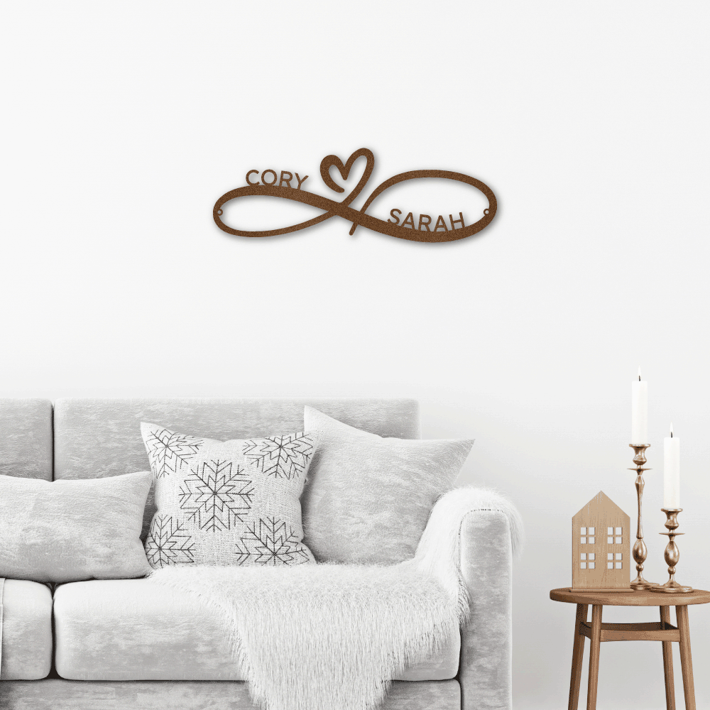 Customized Couples Infinity Monogram