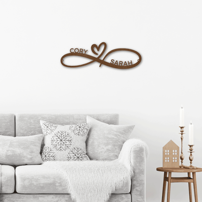 Customized Couples Infinity Monogram