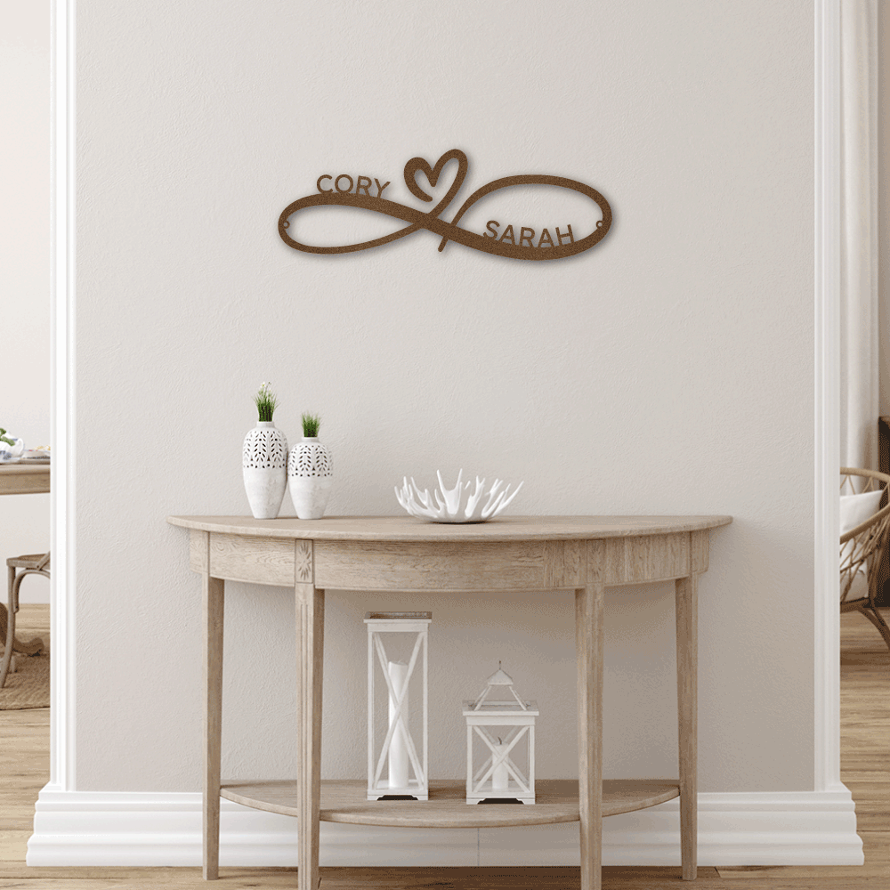 Customized Couples Infinity Monogram