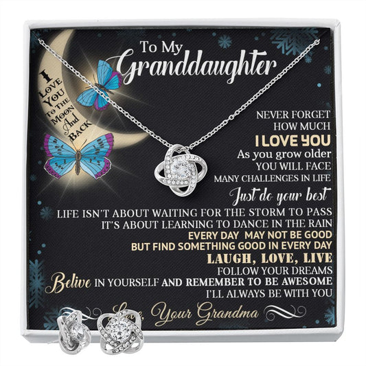 Gift for Granddaughter - Moon - Earrings Set