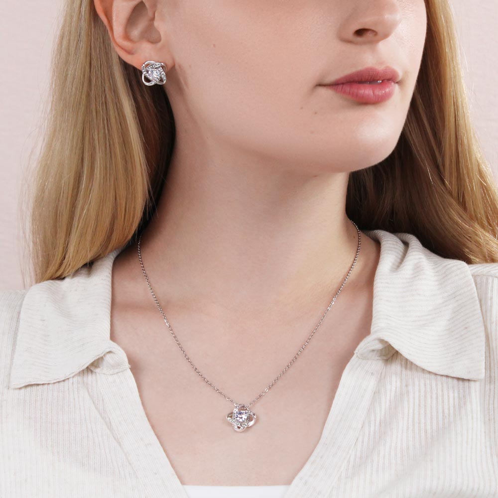Whisper loveknot earring set