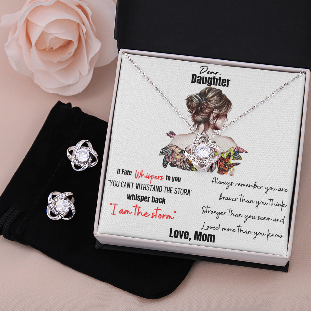 Whisper loveknot earring set