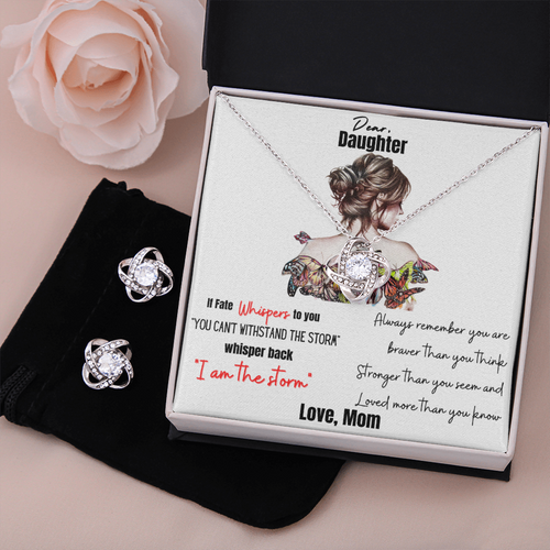 Whisper loveknot earring set