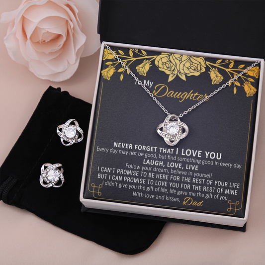 Promise Knot Earrings Set - To Daughter from Dad