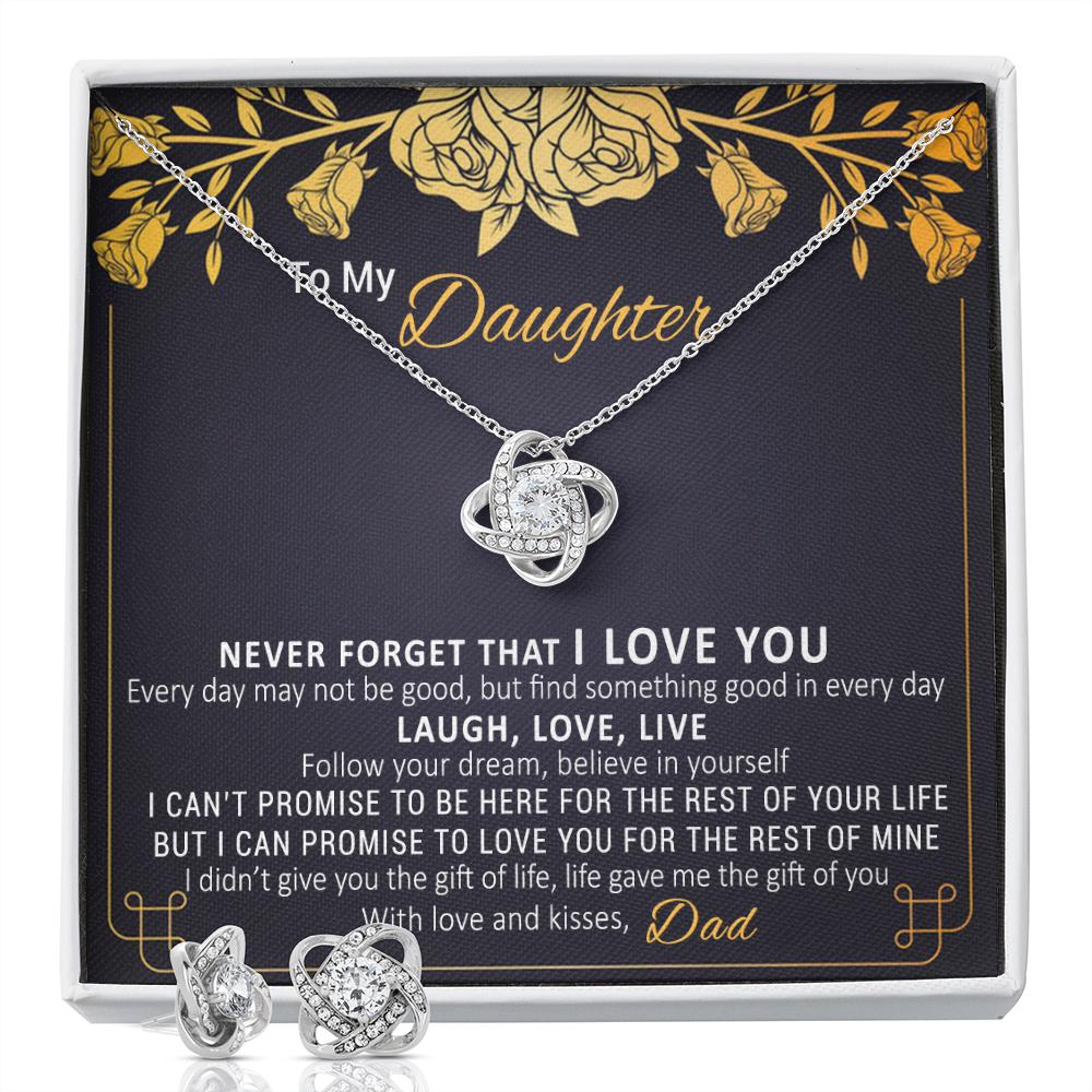 Promise Knot Earrings Set - To Daughter from Dad
