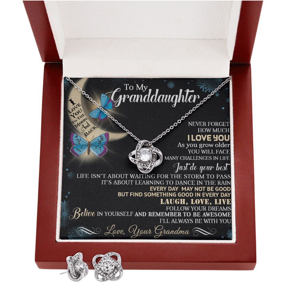 Gift for Granddaughter - Moon - Earrings Set