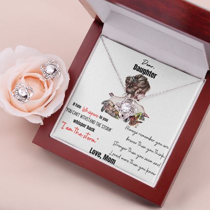 Gift for Daughter Storm Loveknot Earrings set