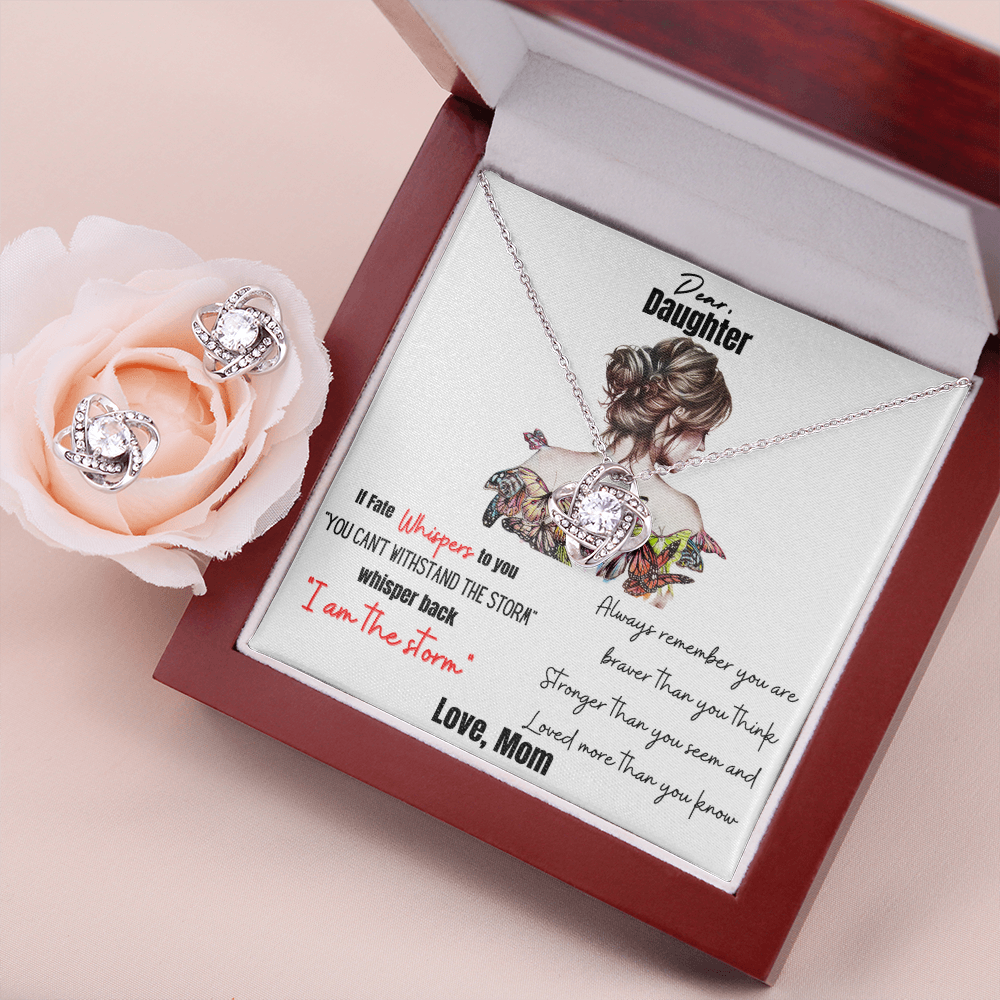 Whisper loveknot earring set