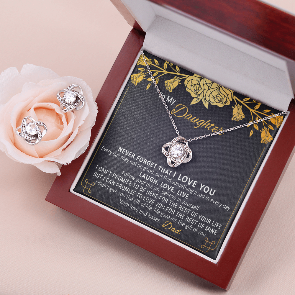 Promise Knot Earrings Set - To Daughter from Dad