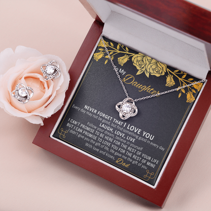 Promise Knot Earrings Set - To Daughter from Dad