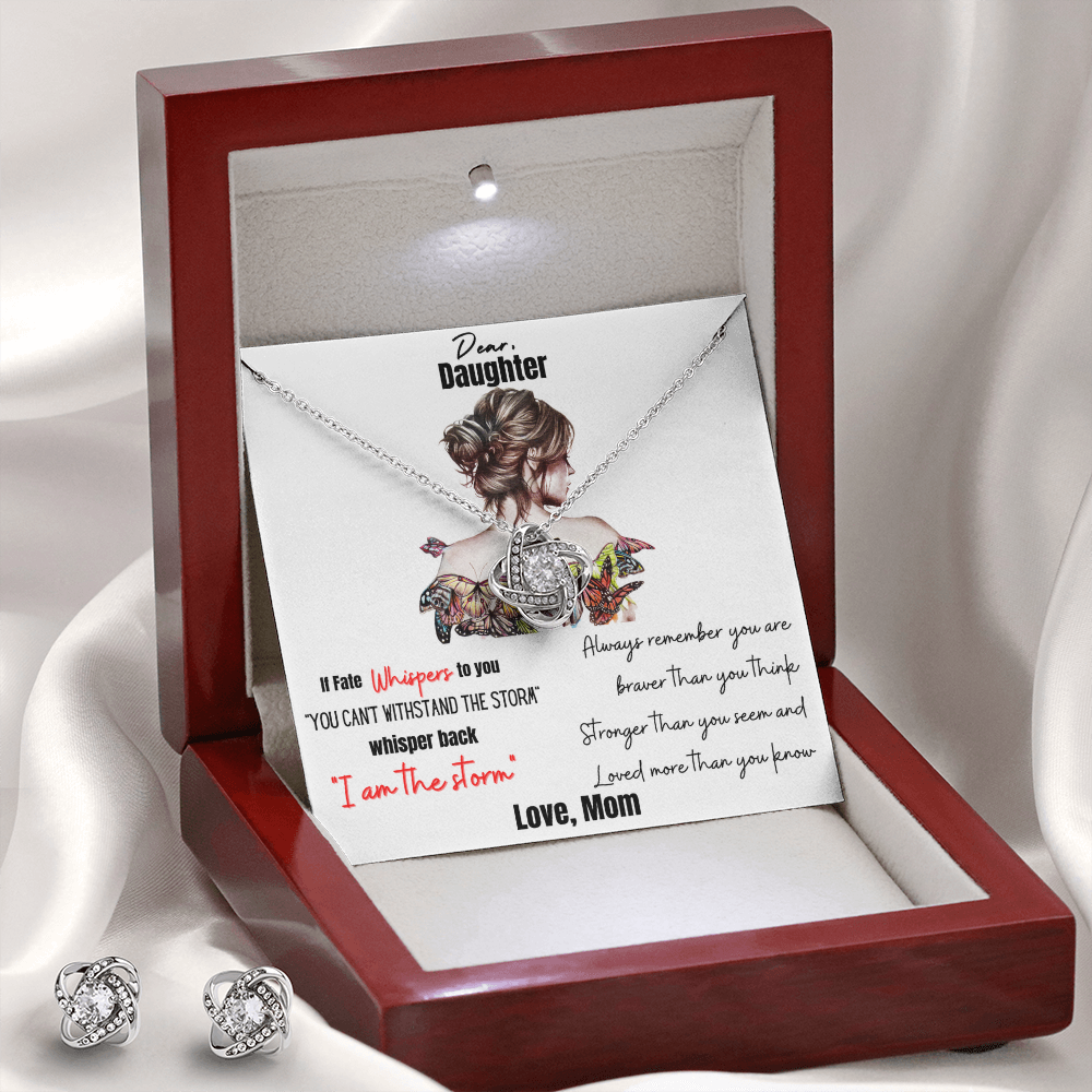 Whisper loveknot earring set