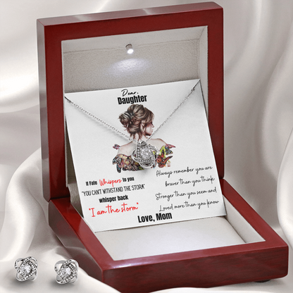 Whisper loveknot earring set
