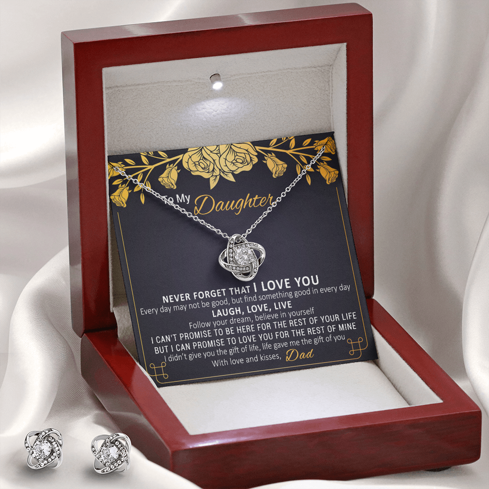 Promise Knot Earrings Set - To Daughter from Dad