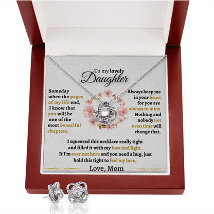 Gift for Daughter Chapters Love knot earring set