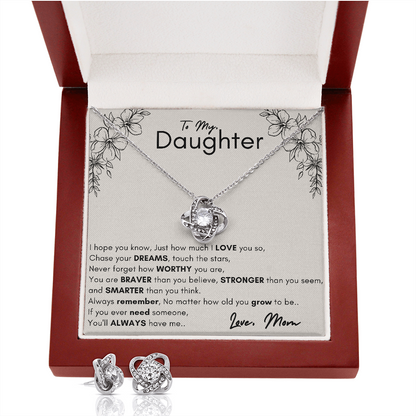 Gift for Daughter - Dream Loveknot with Earrings