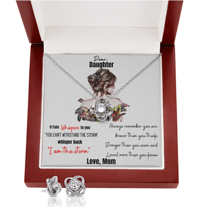 Whisper loveknot earring set