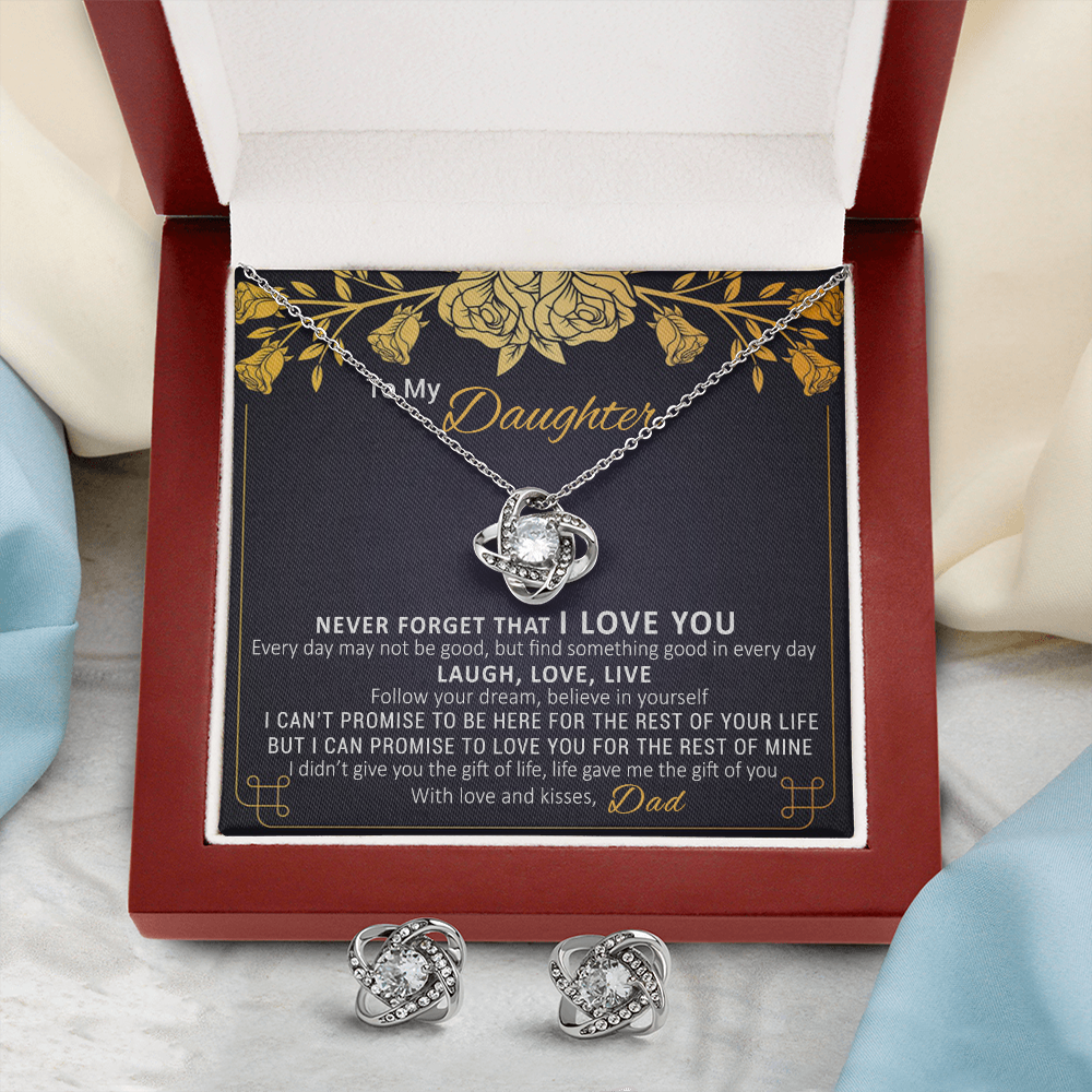 Promise Knot Earrings Set - To Daughter from Dad