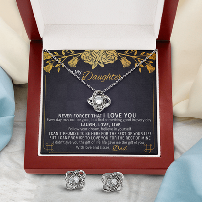 Promise Knot Earrings Set - To Daughter from Dad