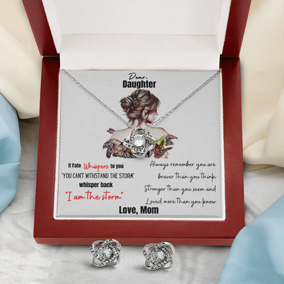 Whisper loveknot earring set