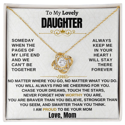 Gift for Daughter - I am proud to be your mom - TFG1