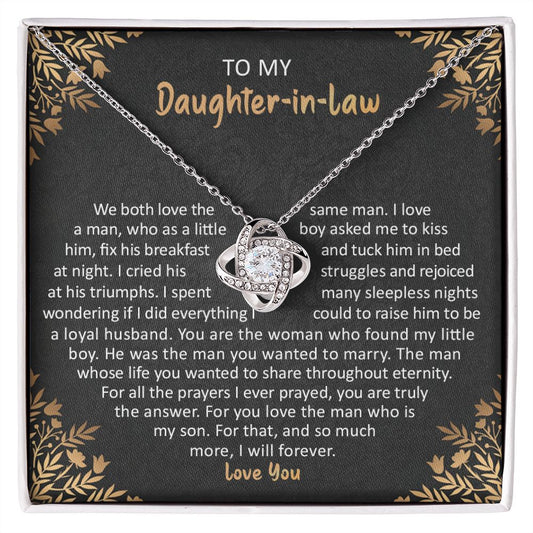 To my daughter in law - we both love the same man - loveknot - TFG