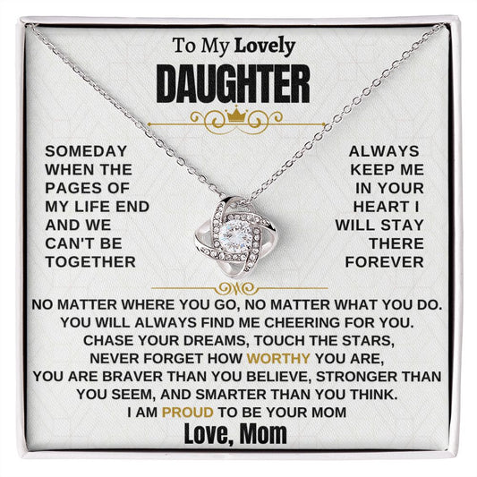 Gift for Daughter - I am proud to be your mom - TFG1