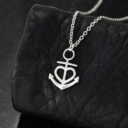 Love Anchors The Soul and Friendship Anchors The Hear. Anchor Heart Necklace Gift For Friend