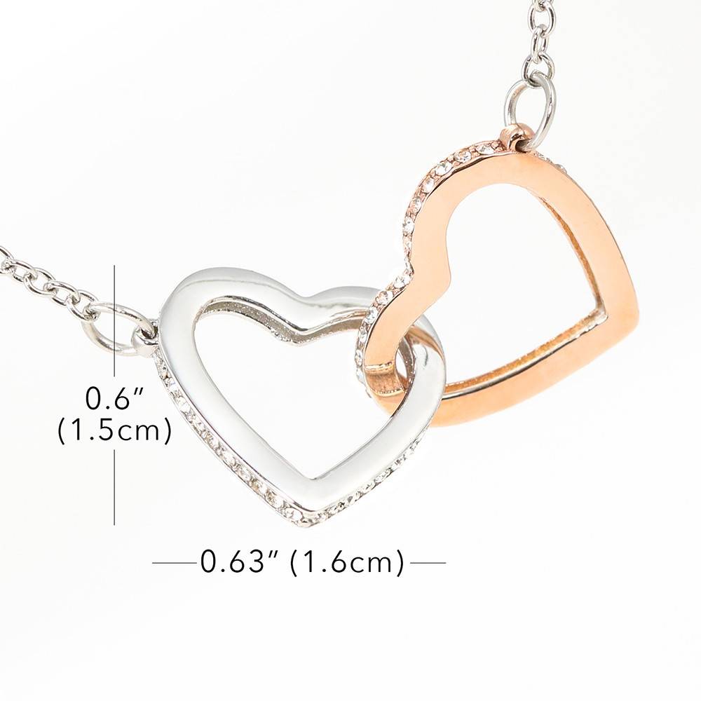 HAPPINESS IS ON THE WAY - CARD Double hearts necklace
