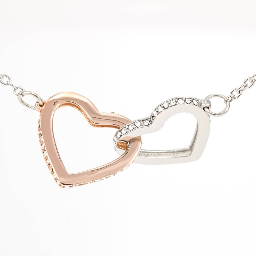 WE BECAME SISTERS - CARD Double hearts necklace