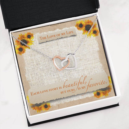 EACH LOVE STORY Double hearts necklace