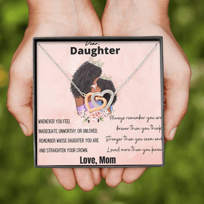 Dear Daughter (Personalize), Straighten Your Crown. For African American Moms. Gift For Daughter From Mom